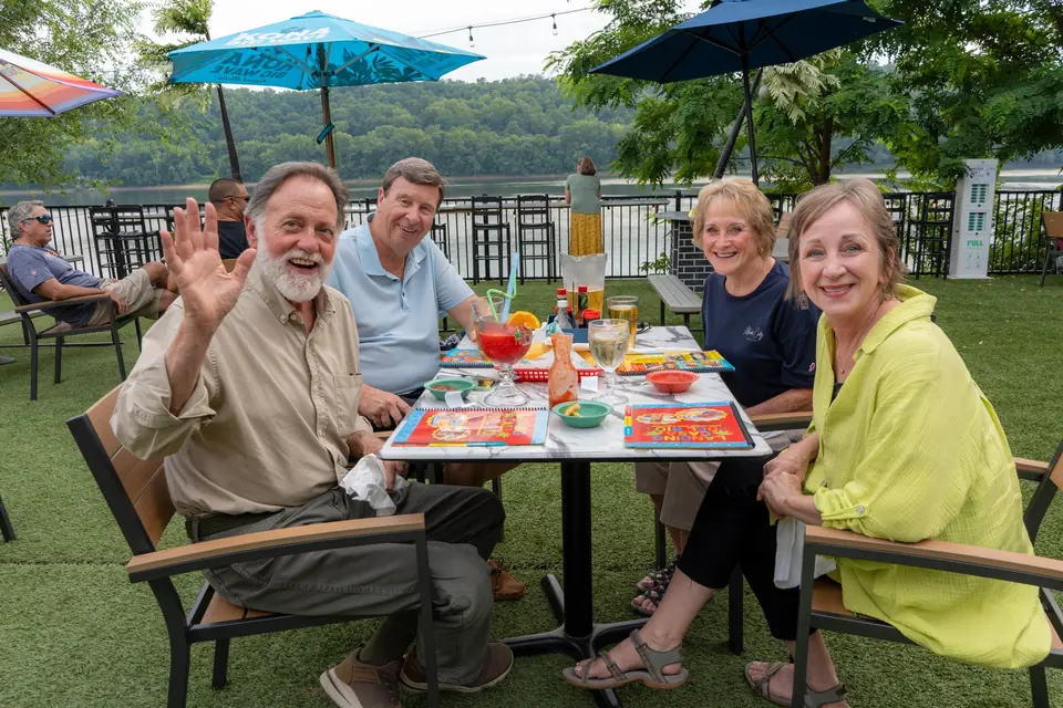 Guests on the terrace