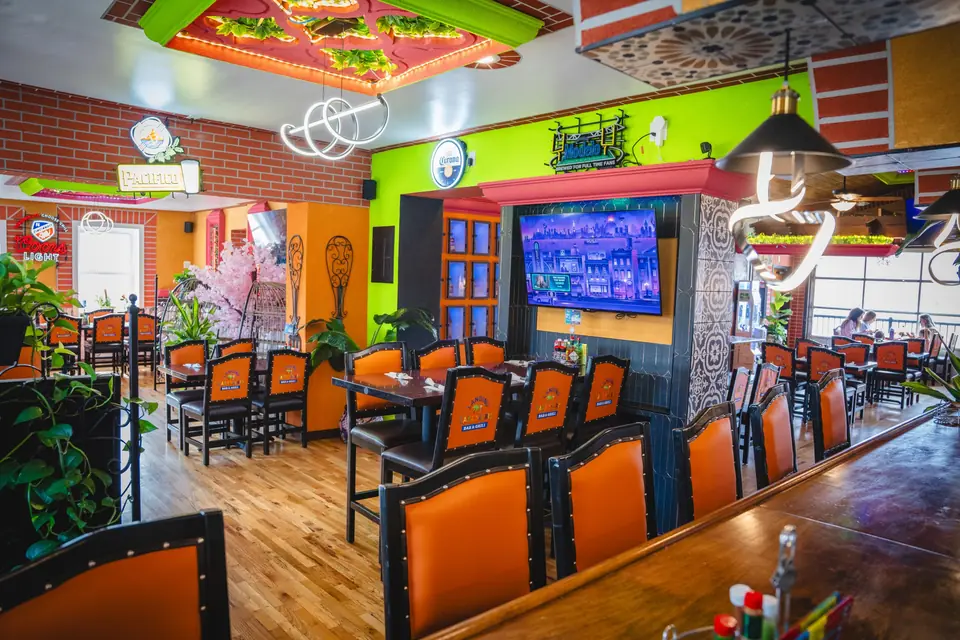 The dining room and bar